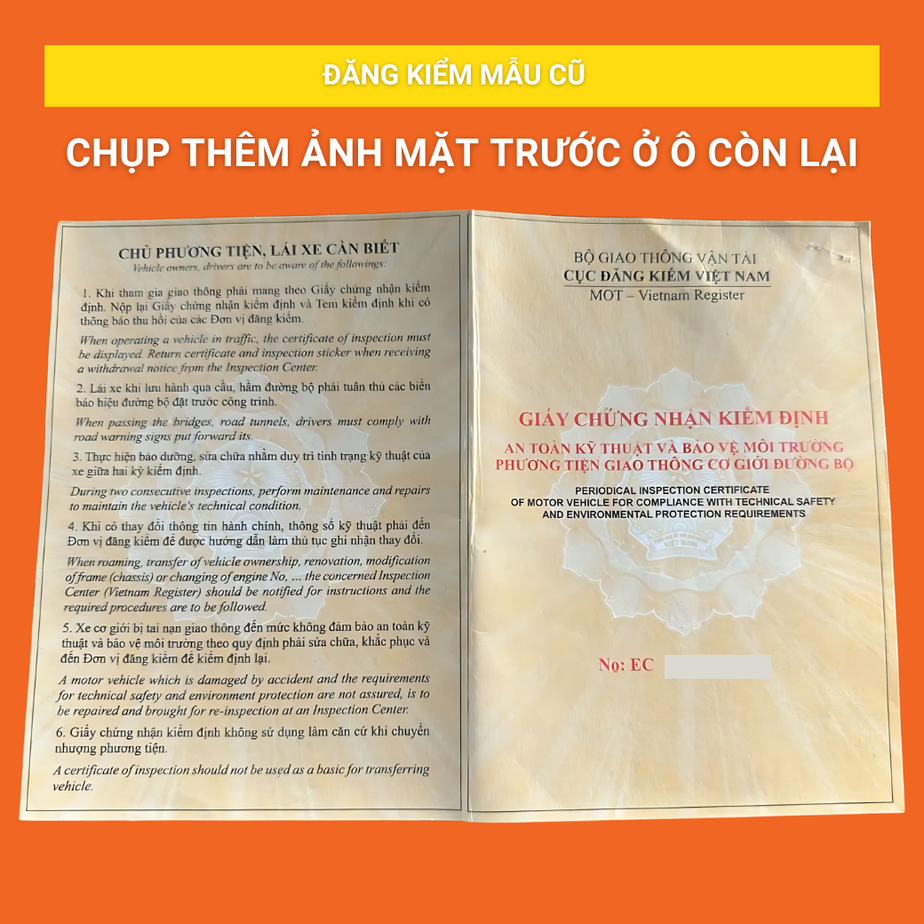 ĐĂNG KIỂM CŨ - OPTIONAL