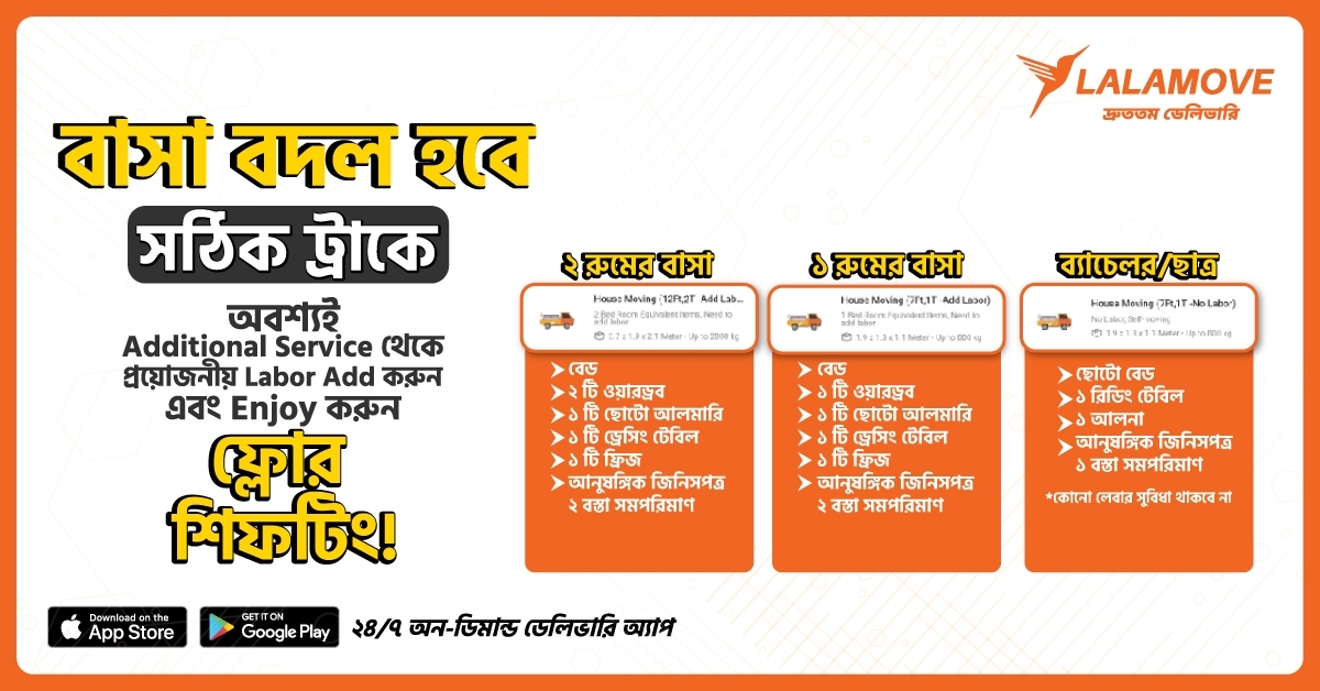বাসা বদল করুন সঠিক ট্রাকে