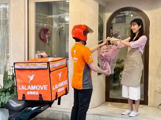 圖說、母親節禮品及花束等取件配送需求旺盛,Lalamove預期將為機車快送帶來3倍訂單成長