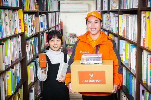 為鼓勵民眾踴躍捐贈二手書,使用Lalamove寄送並輸入優惠碼【LASUN55】,可折抵部分運費 (Lalamove提供)