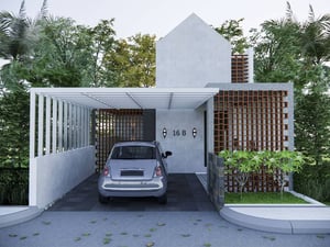 Canopy Minimalis Modern dengan Sentuhan Tropis Kontemporer