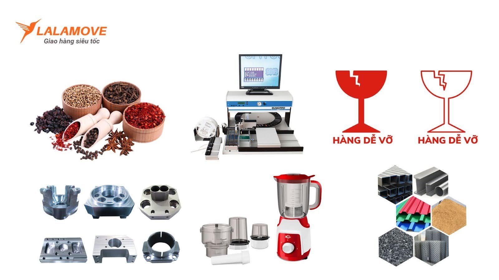 Các loại hàng hóa đa dạng mà Lalamove có thể vận chuyển