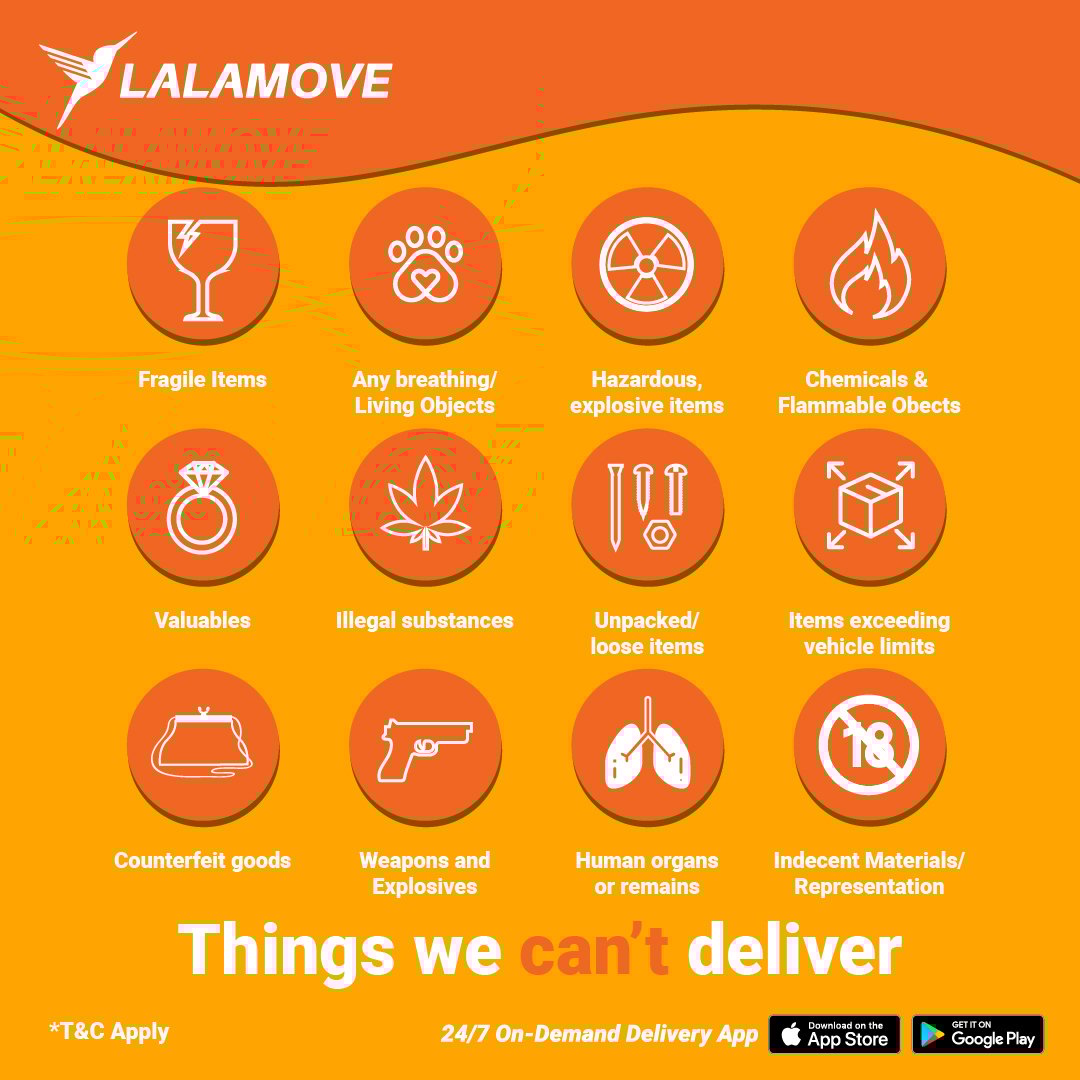 A Comprehensive Guide to What you Can and Can't Deliver with Lalamove