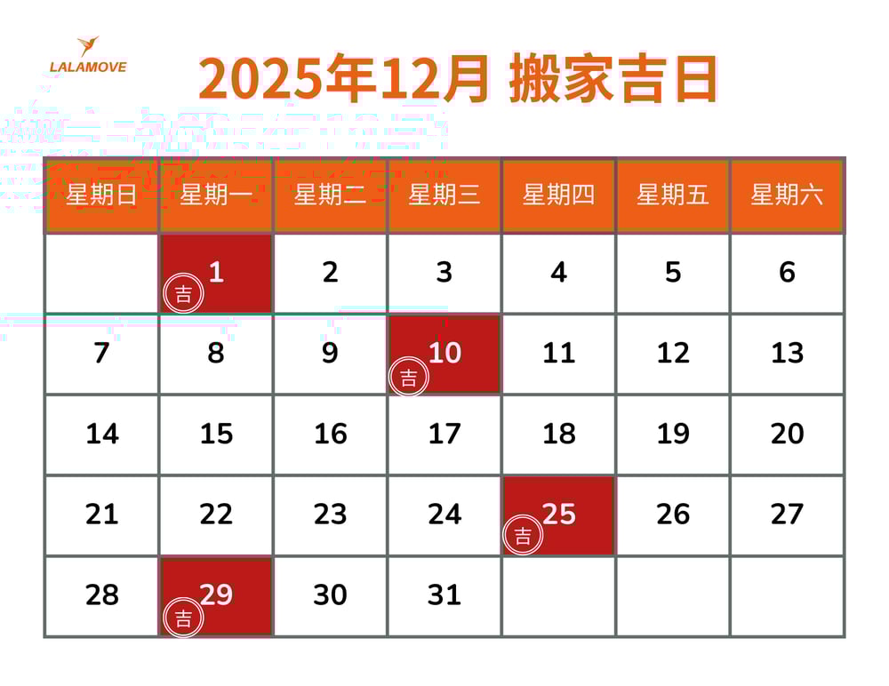 2025搬家吉日_12月