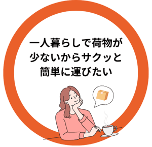 単身の引っ越しで荷物が少ない方に