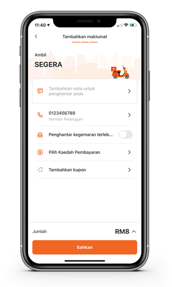 3. Sahkan penghantaran anda