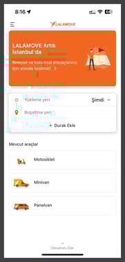 Lalamove teslimat zamanları