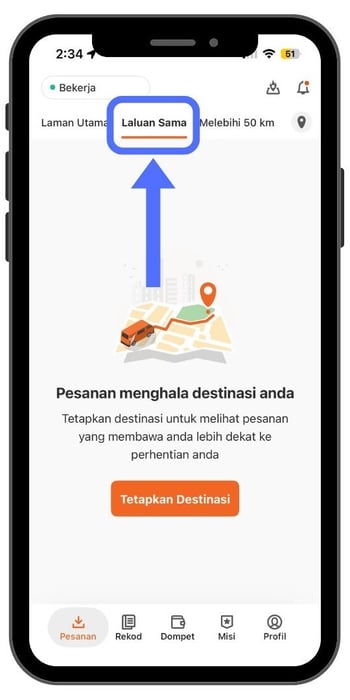 Aplikasi Lalamove Driver Laluan Sama 1