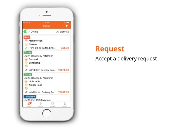 Lalamove singapore driver jobs accept a delivery request