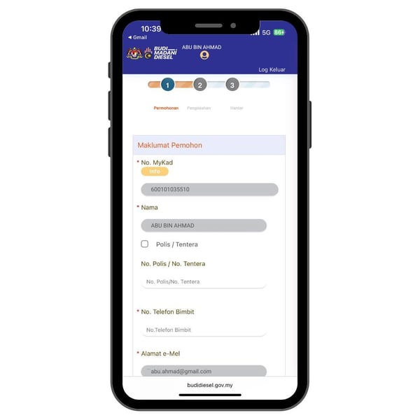 Cara Nak Daftar BUDI Diesel Individu (6)