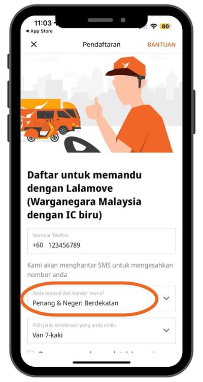 Cara Nak Daftar Lalamove Perlis - 2