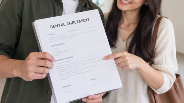 Couple Reviewing Rental Agreement