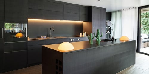 Desain Dapur Monokrom