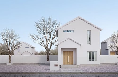 Desain Rumah Tampak Depan Bergaya Skandinavian