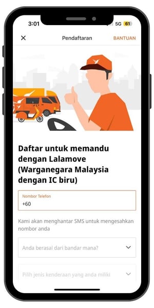 Driver App Registration BM