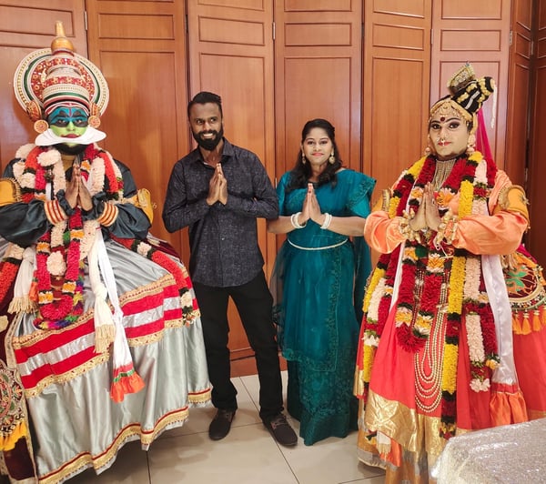 Driver celebrates Deepavali with his family