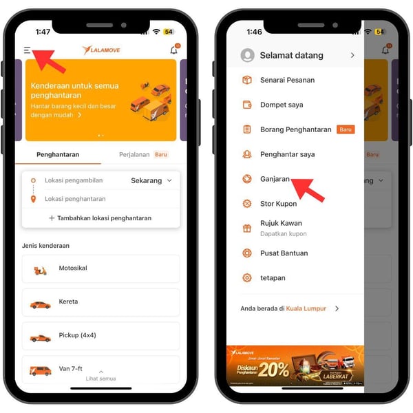 Ganjaran Lalamove - Cara Mendaftar 1
