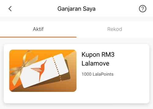 Ganjaran saya - aktif