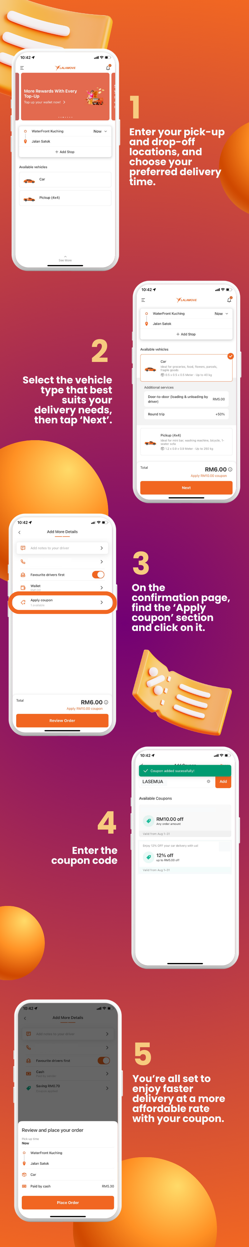 How To Use Coupons In The Lalamove App