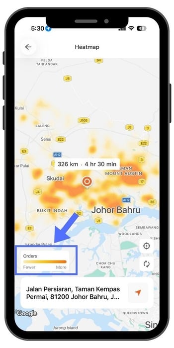 Lalamove Driver app - Heat Map