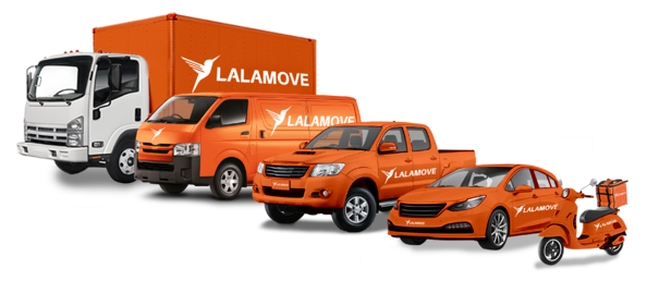 Complete range of Lalamove vehicles