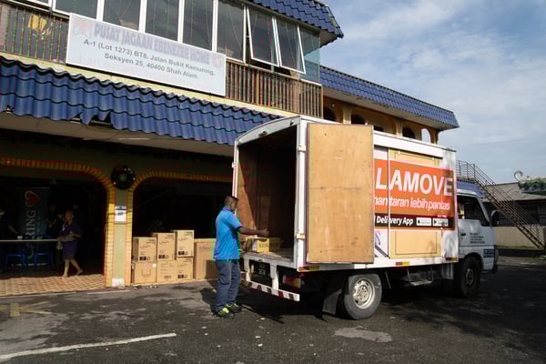 Lalamove delivery essential supplies at Ebenezer Home
