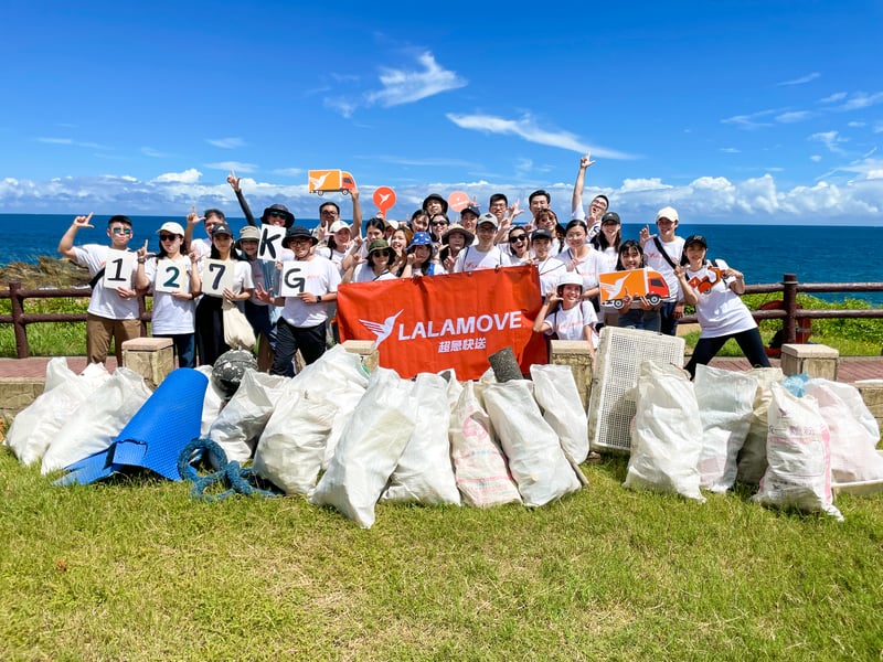 Lalamove實踐企業社會責任  赴基隆外木山海岸淨灘