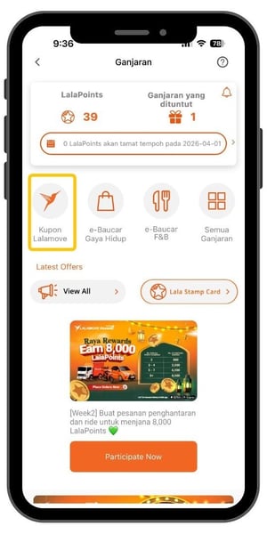 Loyalty - Cara Menebus Kupon Dengan Ganjaran Lalamove - 2