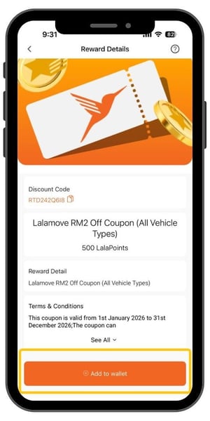 Loyalty - How To Redeem Coupon With Lalamove Rewards - 4