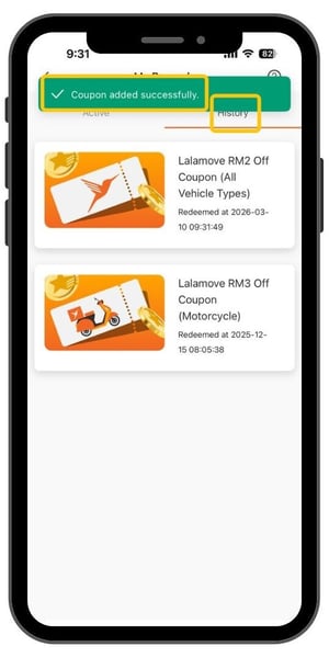 Loyalty - How To Redeem Coupon With Lalamove Rewards - 5