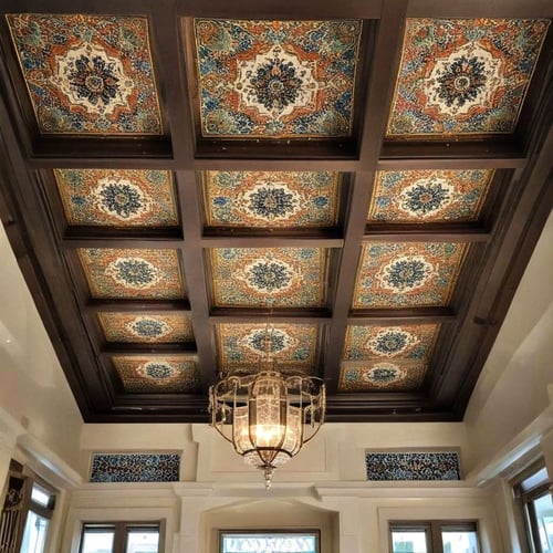 Plafon Mewah Bermotif