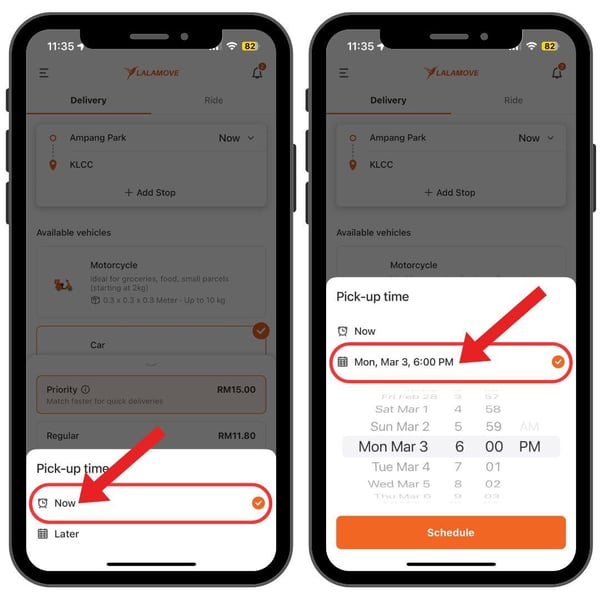 Priority Delivery - Instant or Scheduled