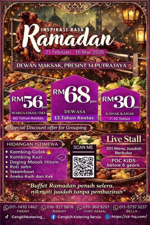 Ramadan Bufet 2026 - Dewan MAKSAK Presint 14 Putrajaya