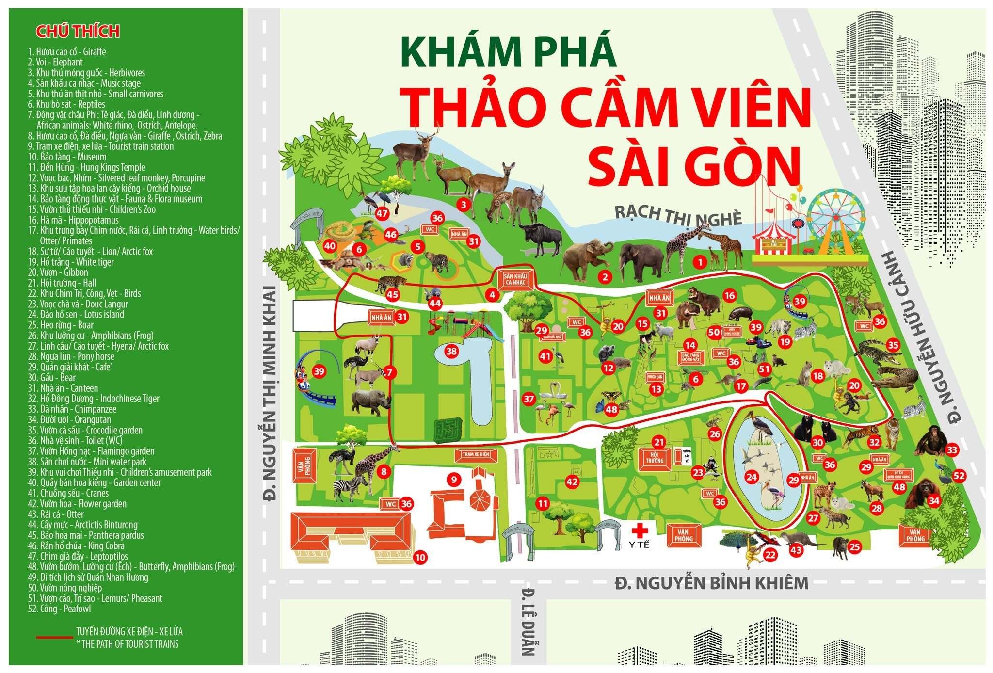 Sơ đồ Thảo Cầm Viên 2026
