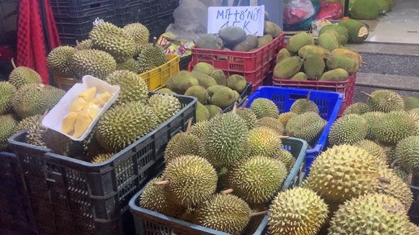 Sầu riêng tại chợ Hóc Môn