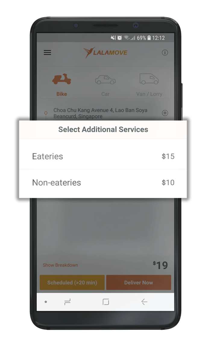 Purchase Service Local Courier Services Lalamove Singapore