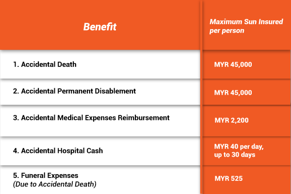 Table of benefits for Lalamove delivery partner