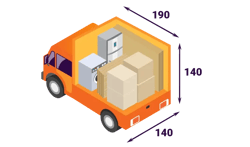 kích thước thùng tải 500kg