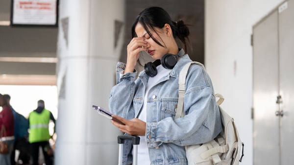 a woman stressed out