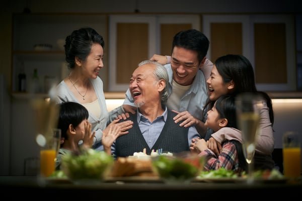 asian family gathering