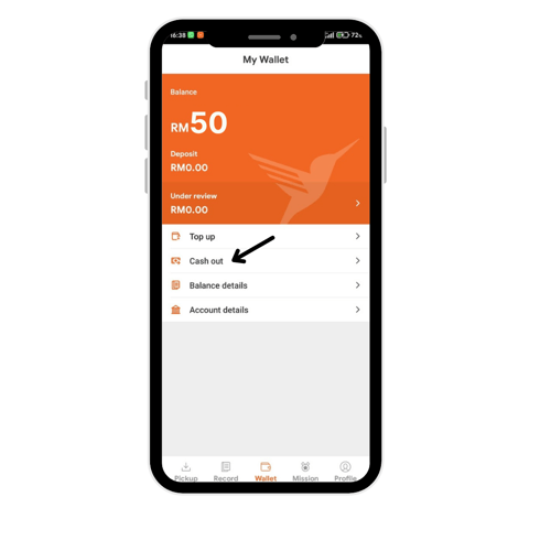 cash out in lalamove driver app