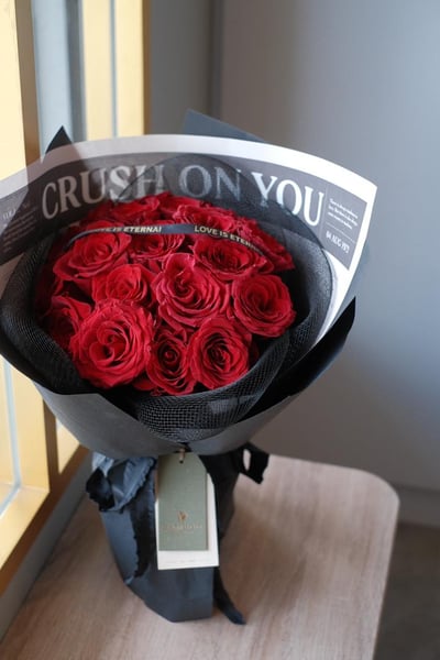 classic roses bouquet by bamboo green florist