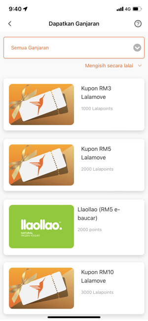 dapatkan ganjaran lalamove