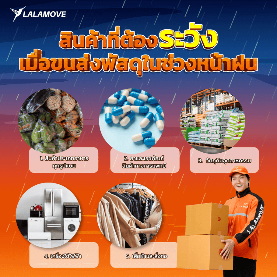 delicate package to deliver in the rainy season with Lalamove