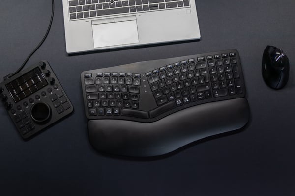 ergonomic keyboard and mouse