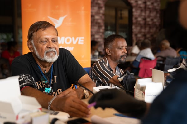 healthscreening during ElderCare On The MOVE campaign