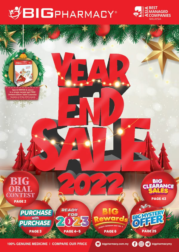 image of year end sale poster by big pharmacy