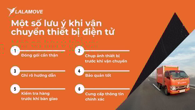Lưu ý khi vận chuyển hàng điện tử 