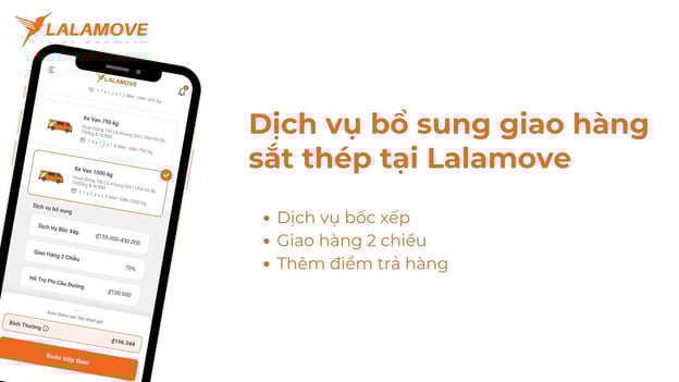 Dịch vụ bổ trợ tại Lalamove