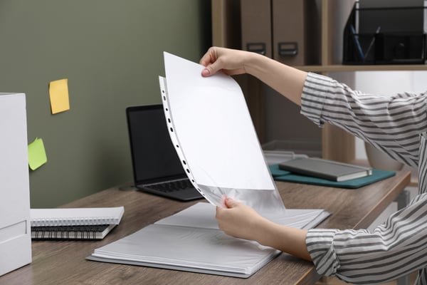 important documents in a waterproof file